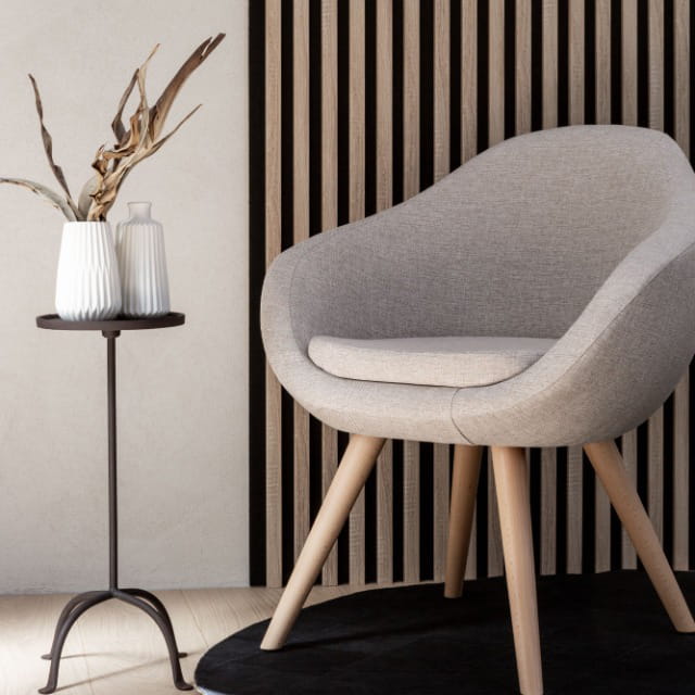 Panel lamelowy Woodline na czarnym filcu 2700x400